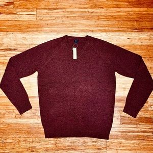 NWT Men’s J. Crew Chocolate Wool V-Neck Sweater - LT Large Tall